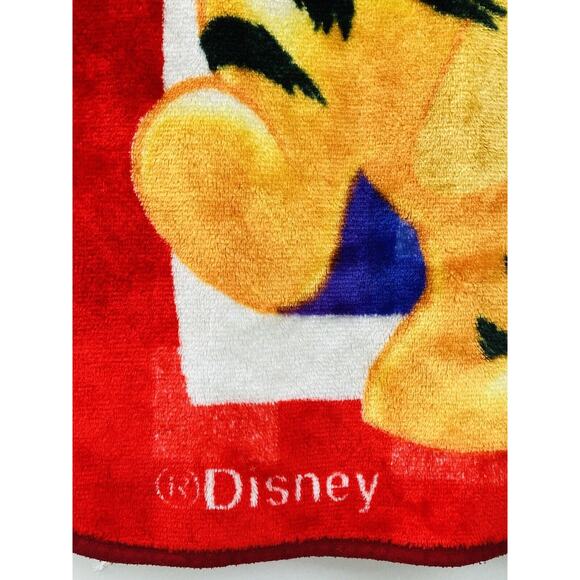 Vintage Cobertores Winnie the Pooh Tigger Red Blanket Minky 54x44 Plush Disney - Picture 10 of 12